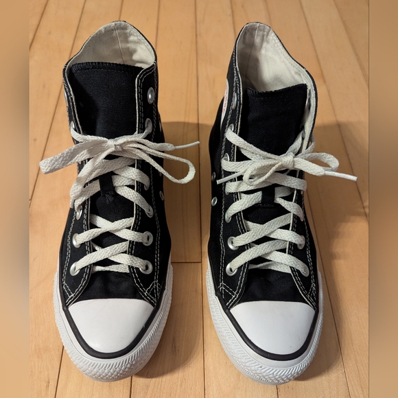 Vintage Converse All Star Chuck taylor High Top Black Sneakers SZ 37 (8 US) - Picture 10 of 14